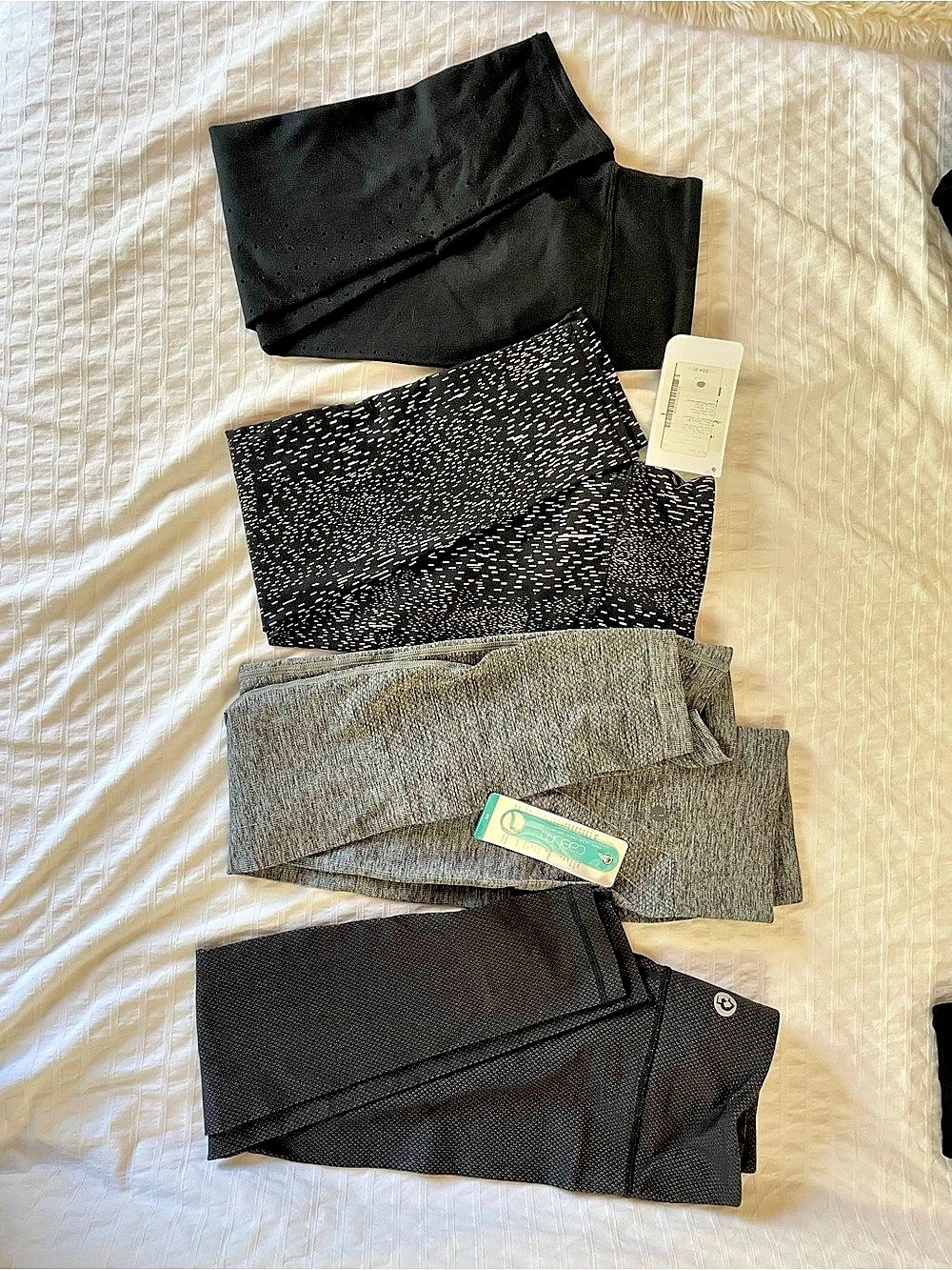 Women's Athletic Leggings Black & Gray Sizes XS and S